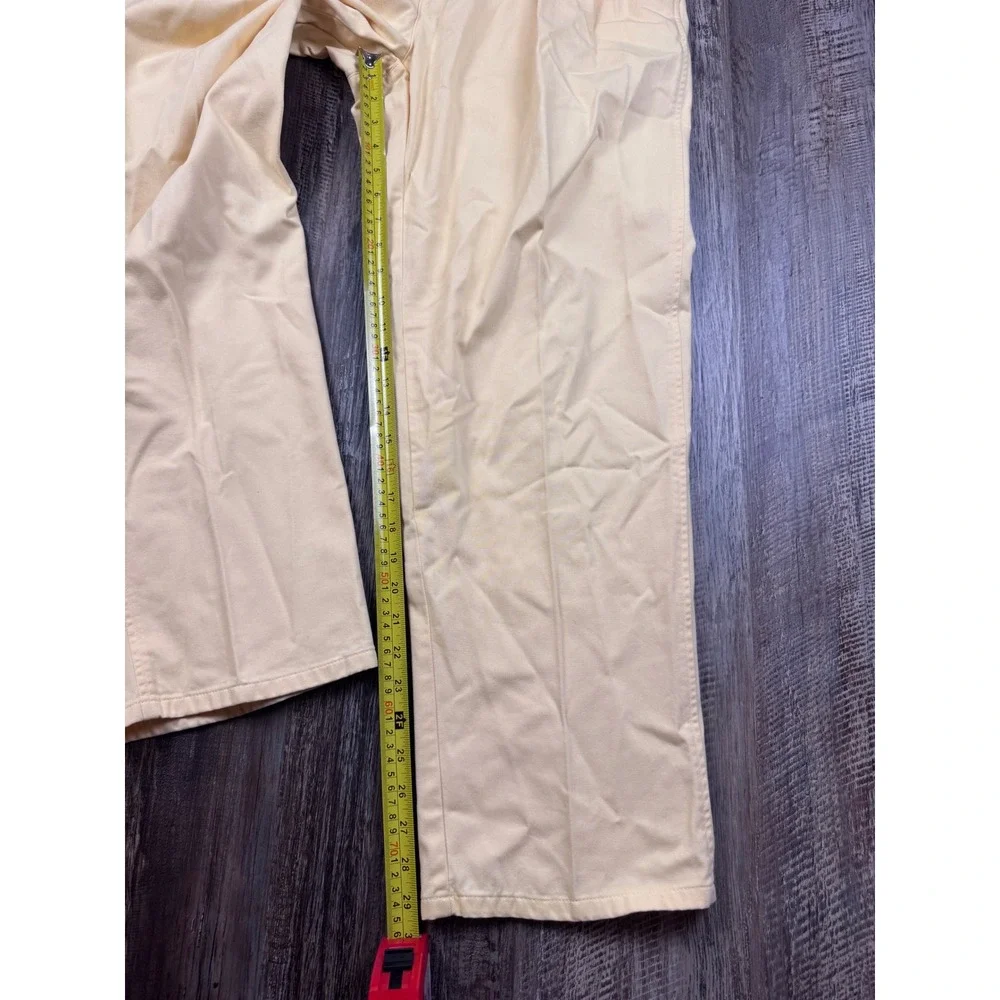 Polo Ralph Lauren Classic Golf Pant Mens 34x30 Yellow Pleated Cotton Chino Vtg
